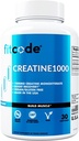 cod potrivit Creatine1000, 1 Gram de Creatină pură Monohidrat în fiecare Serving, Capsule Veggie (30 Servings)