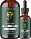 BetterLungs Mullein Leaf Extract și Elderberry Tincture Bundle - Lung Health Support