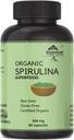 Capsule cu pulbere organică de proteine Spirulina - Vitamine și minerale pentru energie - vegetariană, gluten gratuit 100% Superfood pur pentru sănătate optimă (120 capsule)