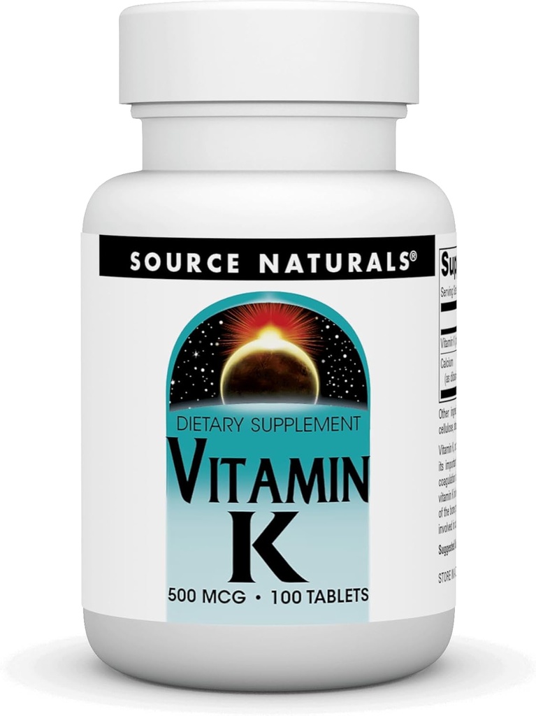Sursa Naturals Vitamina K - 500 mcg - 100 comprimate