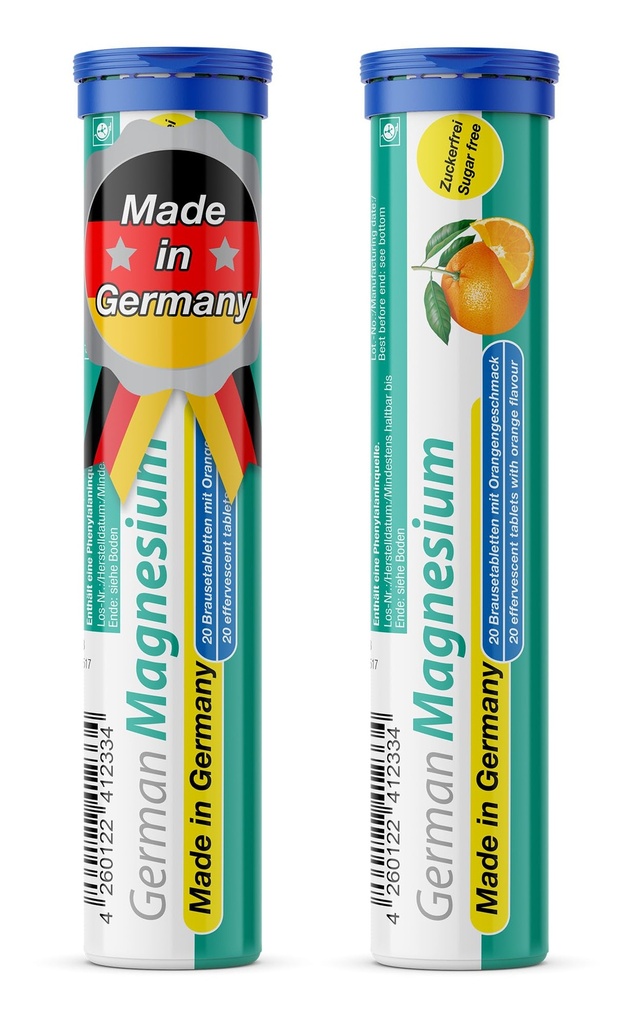 German Magneziu pana Suplimentul de tablete Effervelescent 