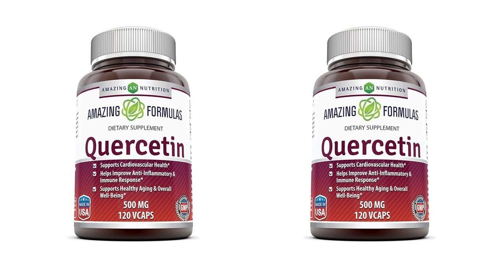 Formulari uimitoare Querbetin 500 Mg, 120 VCaps - Supliment alimentar, Capsule Vegane, non-GMO, Gluten gratuit - Optim cu o dieta echilibrata si exercitii fizice regulate