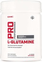 GNC Pro Performance L-Glutamine 5000mg, Amino Acid supliment pulbere, Suportă recuperarea musculară & Funcție, Combustibili Sistem imunitar, Joacă rol cheie în Sinteza proteinei, fără aromă, Gluten gratuit, 181