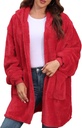 Cardigan Argstar Hooded pentru femei și bărbați, Tricou supradimensionat Fuzzy Fleece Blanket Hoodie Jacket - o dimensiune se potrivește tuturor