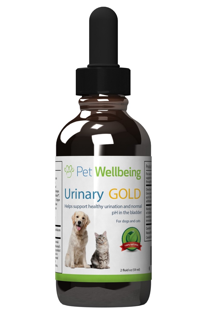 Pet Wellbeing aur urinar pentru câini - Vet-Formulat Multi-Herb Suport Tract urinar - Blader Health & Sistem urinar Wellness - Natural Dog Supliment - Liquid Formula 2 oz (59ml)
