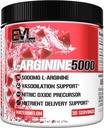 Evlution Nutrition Nitrogen oxid Booster L-Arginina Supliment - potenta mare Nitrit oxid cu 5000 mg de L Arginina pentru pompe de energie crestere musculara si vascularitate nu Booster