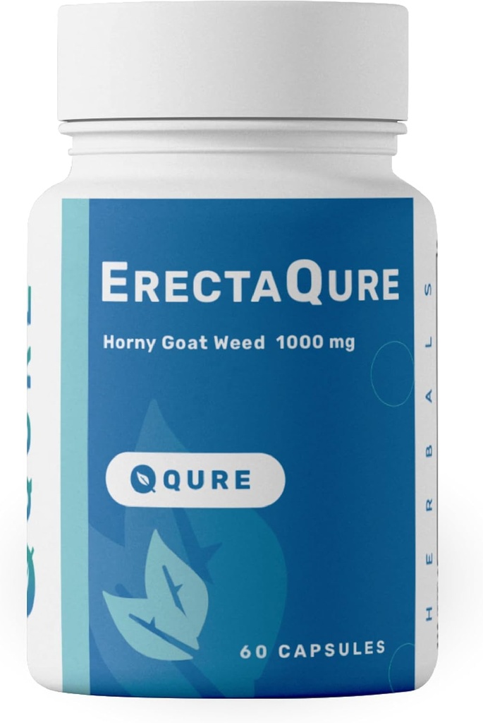 ErectaQure Horny Goat buruieni pentru bărbați - Masculin sporire supliment pentru crescut de conducere masculin - Tongkat Ali, Ginseng rădăcină & anioni superoxid - 60 capsule Gluten-free