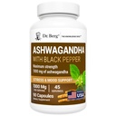 Dr. Berg Ashwagandha Capsule 1000mg - Include Ashwagandha Root cu Pepper negru de la Bioperine - Ashwagandha Suplimente 90 Capsule