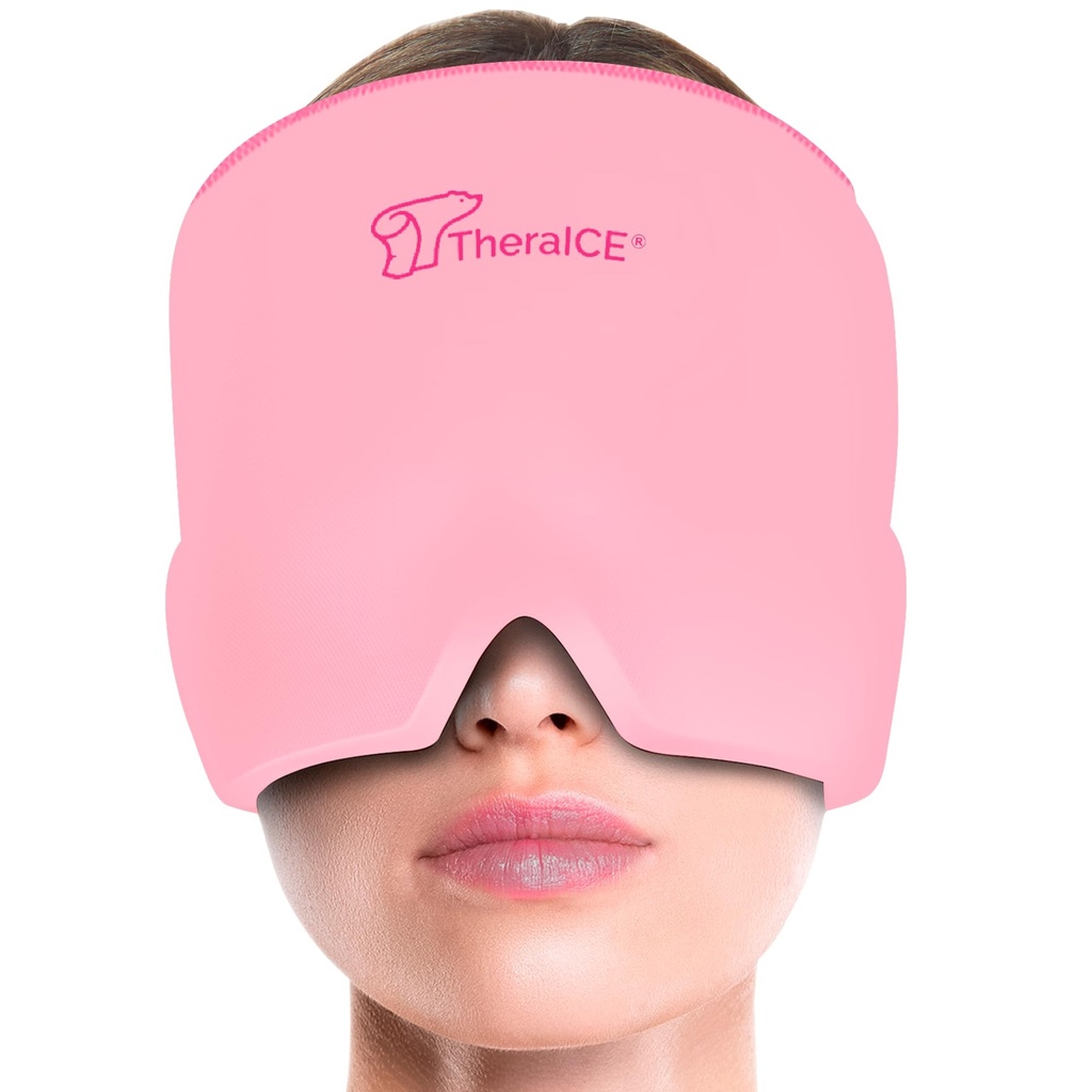TheraICE Cap de ajutor pentru dureri de cap, Migrene Ice Pack Mask Produse, Femei Cooling Gel Hat, Face Cold Compress Head Wrap pentru stresul ei. Mare cadou de aniversare pentru mama, sora, bunica, prietena, & profesor