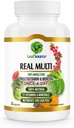 LEOURCE Real Multi, Multivitamine Întreaga suplimente alimentare - 21 Vitamine si Minerale fabricate din produse alimentare reale. Vegan, Nutrienti pe bază de plante fabricate din legume cu fructe reale și alimente întregi (30 vcap)