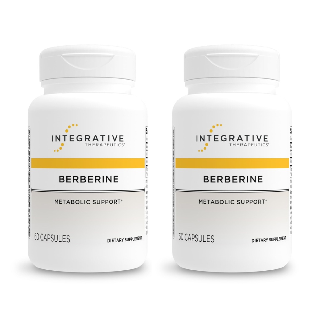 Terapeutice integrate Berberina - Suplimentul pentru energie celulară Metabolizare și suport metabolic* - Dairy-Free & Gluten-Free - 120 Capsule (120 Servings)