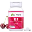 EZ Melts Dissolvable Vitamina B1 25 mg, Sugar-Free, 45-Day Supply - 1 ambalaj