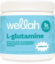 Wellah L-Glutamine Powder Unflavored (50 Servings) - 5g L-glutamină per Serving, îndulcit cu Stevia