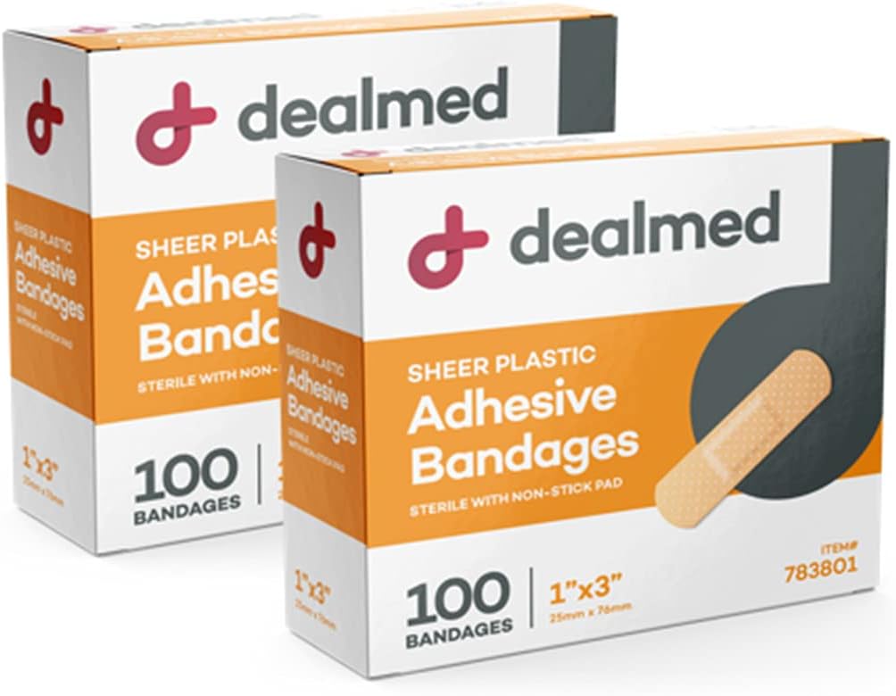 Dealmed pur plastic Bandaje adezive flexibile  1" x 3"