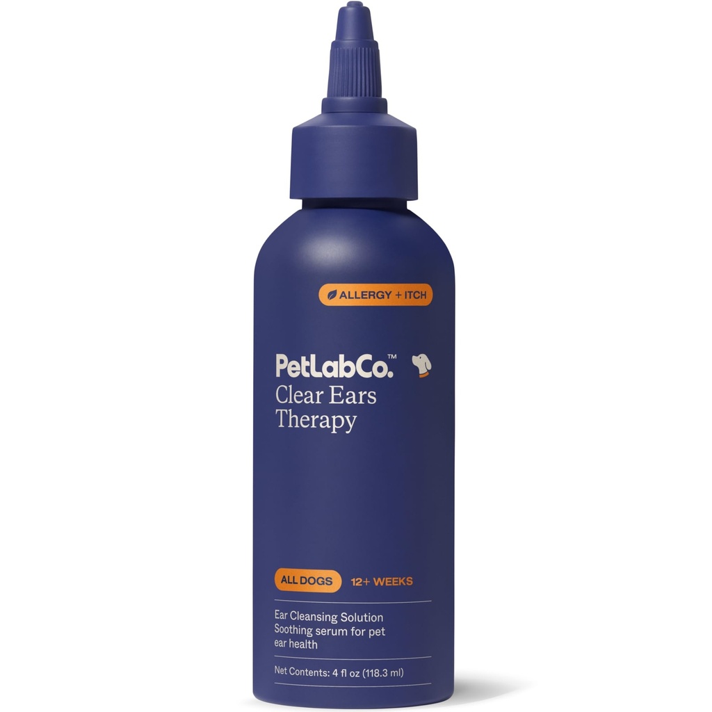 PetLab Co. - Clear Ureche Terapie Ureche Cleaner pentru câini - Suportarea Drojdie, Itchy Ears & Canale Urechi sănătoase - Alcool-Câine gratuit Spalare ureche - Optimizat Dog Soluție Ureche Curățatoare - Ambalaj mai Vary