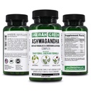Siberian Green Organic Ashwagandha Root cu Astragalus & Siberian Eleuthero Ginseng Complex 60 Capsule puternic Herbal Support