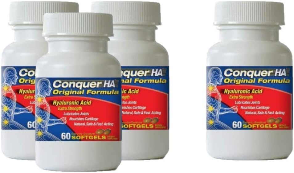 Formular original pachet acid hialuronic de 4, îmbunătățirea mobilității, flexibilitate - 60 capace softgel