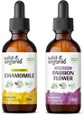 Mușețel de mușețel sălbatic și organic 2 fl oz și floare de pasiune Tinctură 2 fl oz