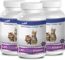 antioxidant pentru pisici - Ultra Vitamine pentru pisici - Minerale sănătoase și vitamine Formula - Chews - Calciu pentru pisici - 3 sticle (270 tratează)