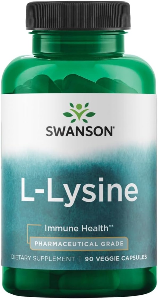 Swanson Amino Acid Ajipure L-Lysine Pharmaceutical Grad 500 Milligrame 90 Capsule Veg