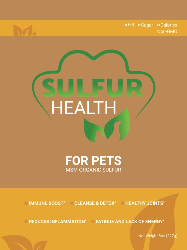 Sulf organic pentru animale de companie - 99.9% Supliment MSM pur pentru animale de companie - Lab-Testat și certificat pentru animale de companie MSM