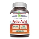 Formulare uimitoare Acid folic (Vitamina B9) 400 mcg 