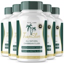 (Official 5 Pack) Tropislim, Tropislim All Natural Caribbean Flush, Weight Loss Supplement, Tropislim Slimming Capsule pentru femei, Healthy Lifestyle + Leaner Physique, Tropical Reviews (300 capsule)