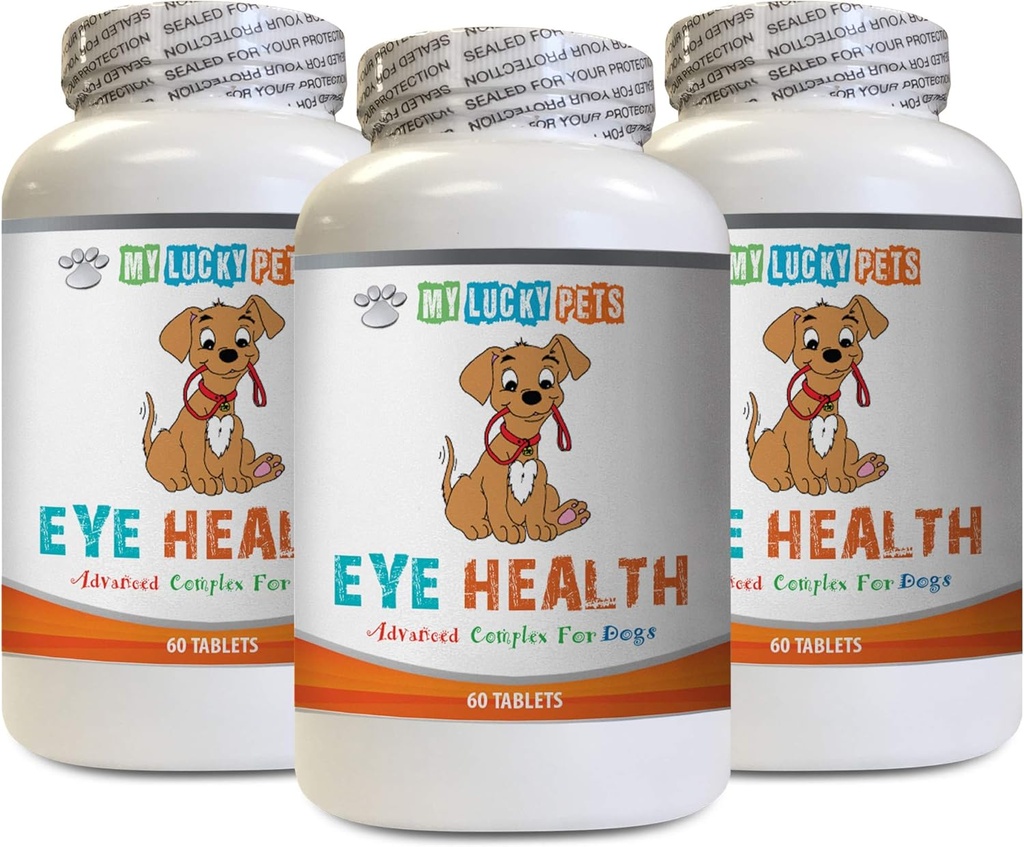 Dog Imunity Boost - Dog Eye Health - Formula avansată - Beneficii Viziune - Suport imunitar - Vitamina d pentru câini - 3 sticle (180 de tratamente)