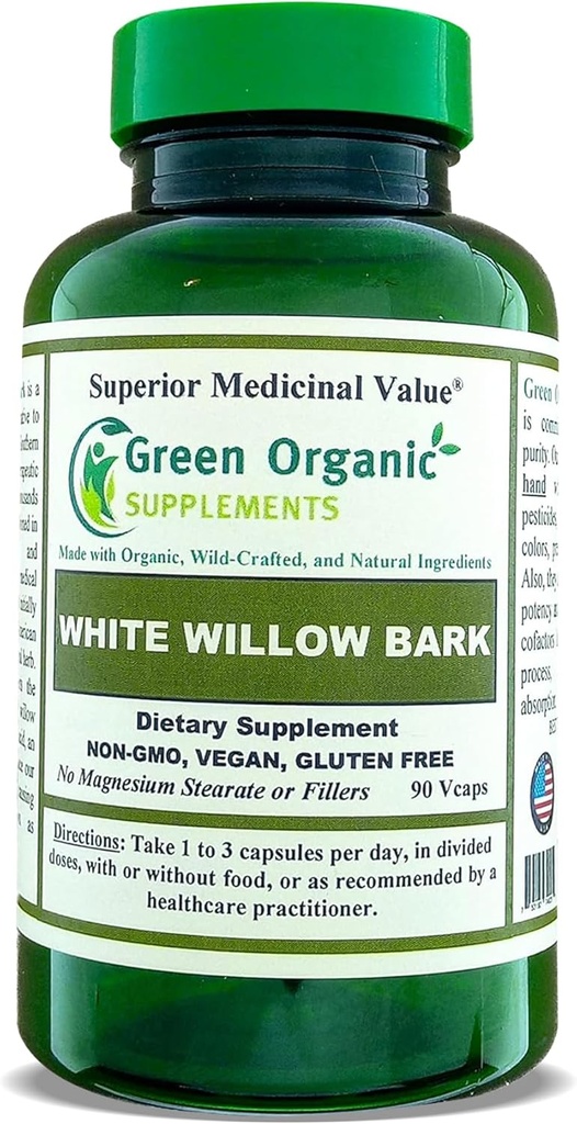 Green Organic Suplimente Capsule White Willow Bark (Single)