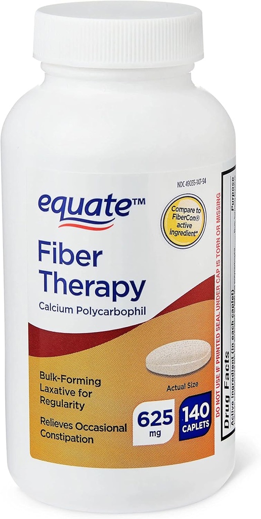 terapie ikj Fiber Calciu Caplete policarbofil, 625 mg, 140 Număr