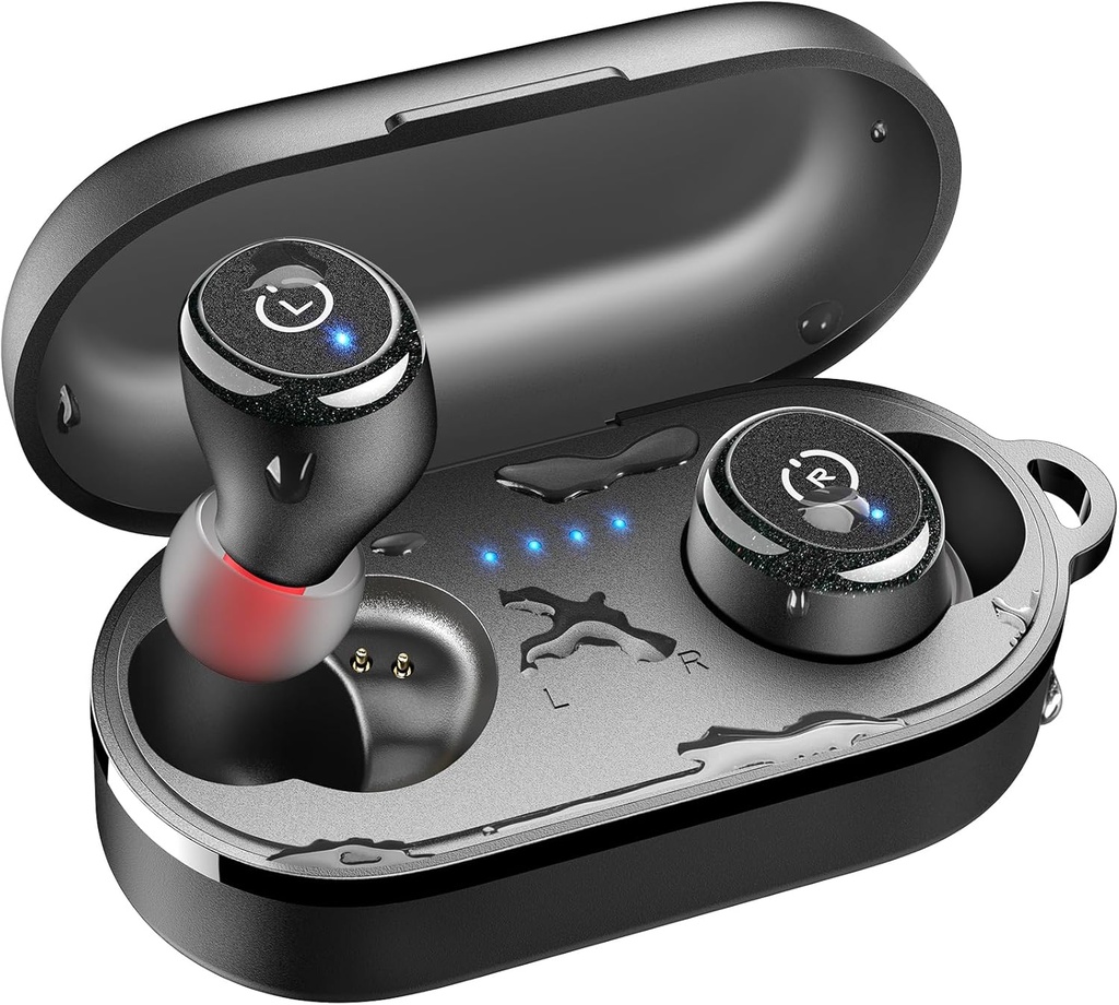 TOZO T10 Căşti fără fir Bluetooth 5.3 Căști, App Personaliza EQ, Ergonomic Design, 55H Playtime, Wireless Charging Case, IPX8 Waterproof Sound in-Ear Heatset, 2025 New Version