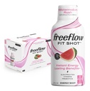 Freeflow Fit Energy Shots, Pepene verde Rush, Natural Cafeina Boost cu L-teanină, Ginseng, Vitamine, Prebiotice, Electroliți (6 Conte, 2oz Shots)