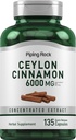 Piping Rock Ceylon Cinnamon Capsule 6000mg 