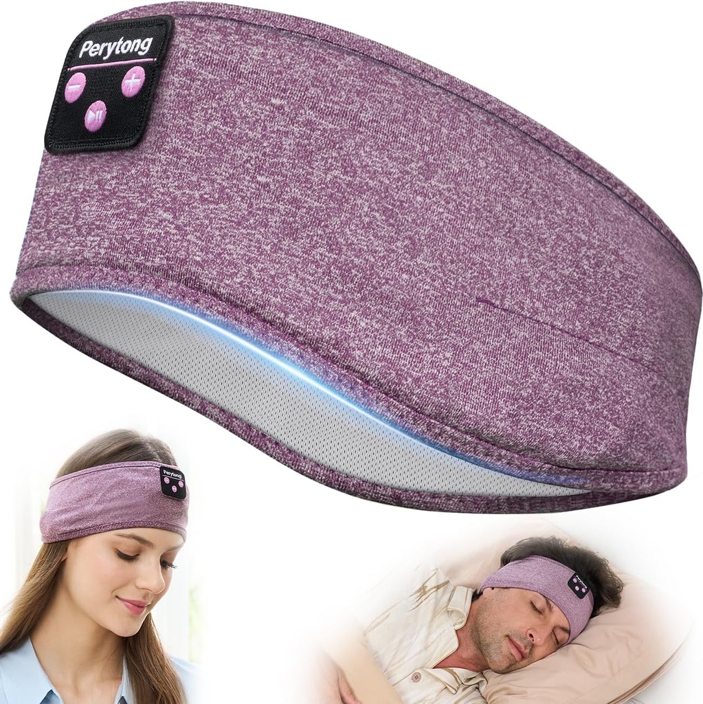 Căști de dormit Perytong Bluetooth, Căști pentru dormit, Alergare, Yoga, Fitness, Călătorie, Meditație, Potrivit pentru Sleepers Side, Cadou pentru bărbați Femei, Tech Gadgets