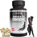 GeumHeuk capsule negru Panax Ginseng 1000mg - 90 capsule Vegane Non OMG-uri, ginsenozide mari, rata mare de absorbtie, Îmbunătăți imunitatea, Performanță mentală, Rezistență & energie, Bărbați și femei