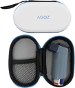 AGOZ Astma Inhaler Medicine Travel Bag Case pentru copii şi adulţi - Protective Medical Pouch Cover cu fermoar închidere şi curea de caractere (White)