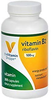 Vitamina B2 de vitamina Shoppe (Riboflavină) 100mg - Producţia de energie şi metabolismul nutrient Suplimentul suport, vitamina B esenţială - o dată pe zi, gluten gratuit (300 capsule)