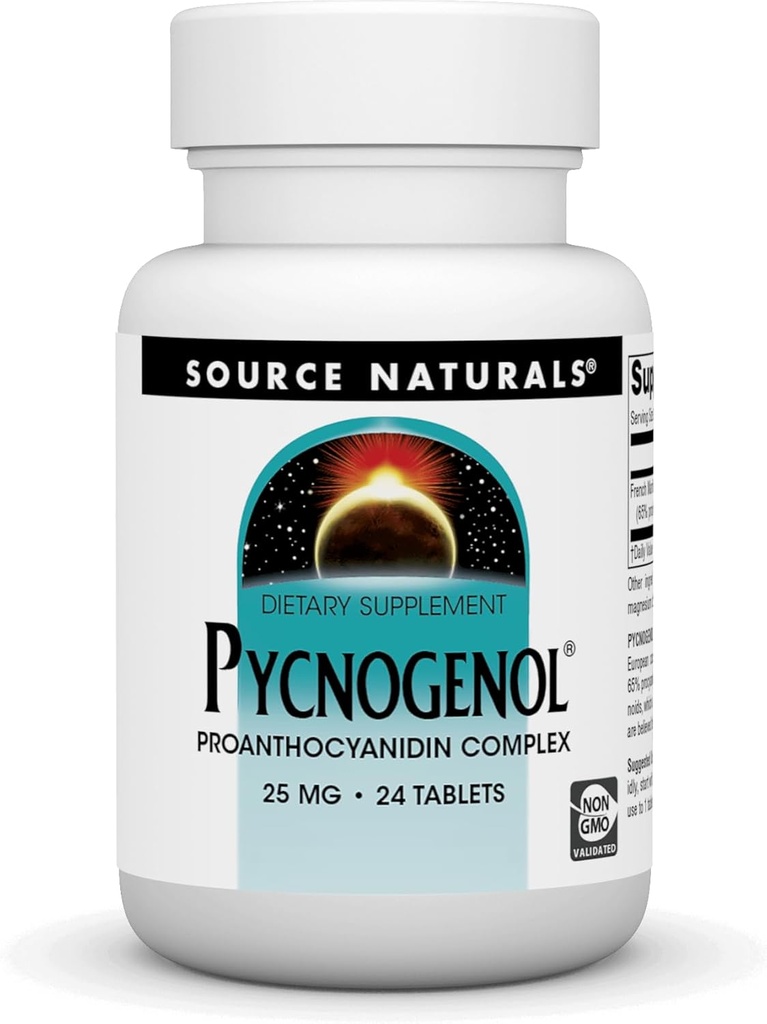 SOURCE NATURALS Pycnogenol 25 Mg comprimat, 24 Număr