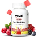 Mewd Teen and Kids Hair, Skin+Nails Daily Multivitamine Gummy Consolidator Formula - Suplimente de vitamine masticabile cu Biotin,Zinc,Vitamins A, B, & D3 pentru Girls & Boys, 60, Made in USA