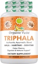 Organic Veda Triphala pulbere 300 capsule, 1000 mg - Organic Triphala Supliment pentru Colon Cleanse, Immune, Gut & Digestion Health - Întregul verde antioxidanti Amla, Haritaki & Bibhitaki - Vegan pastile