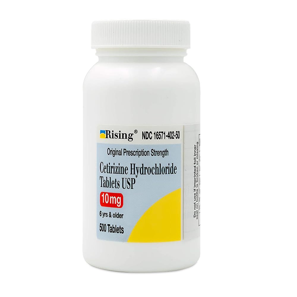 Rising Pharma - Cetirizină HCL 10 mg - Antihistaminice Seasonal Allergy Tablets - 500 Comprimate