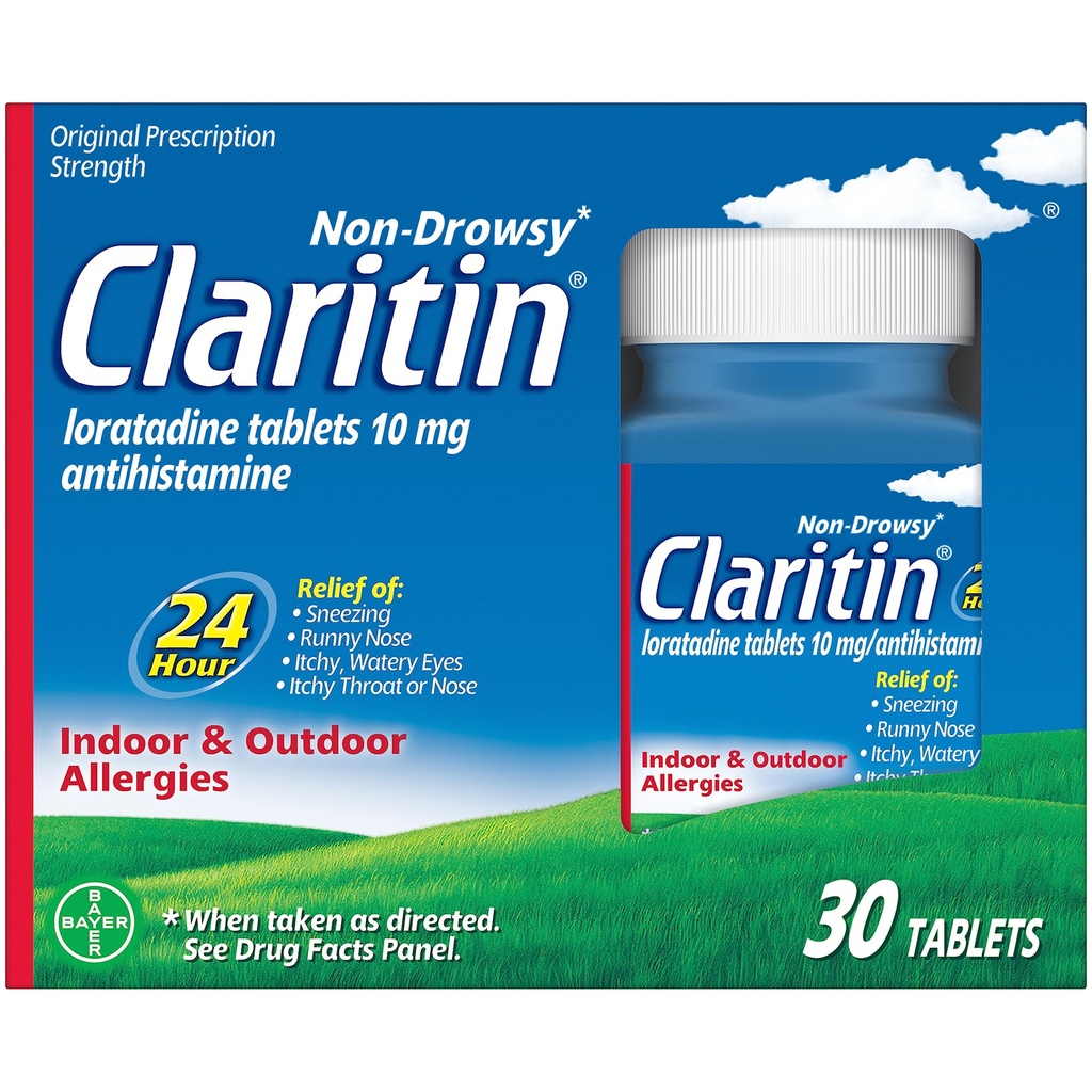 Claritin 24 HR Medicină non- Drowsy Alergie, Loratadine antihistaminice comprimate, 30 Ct