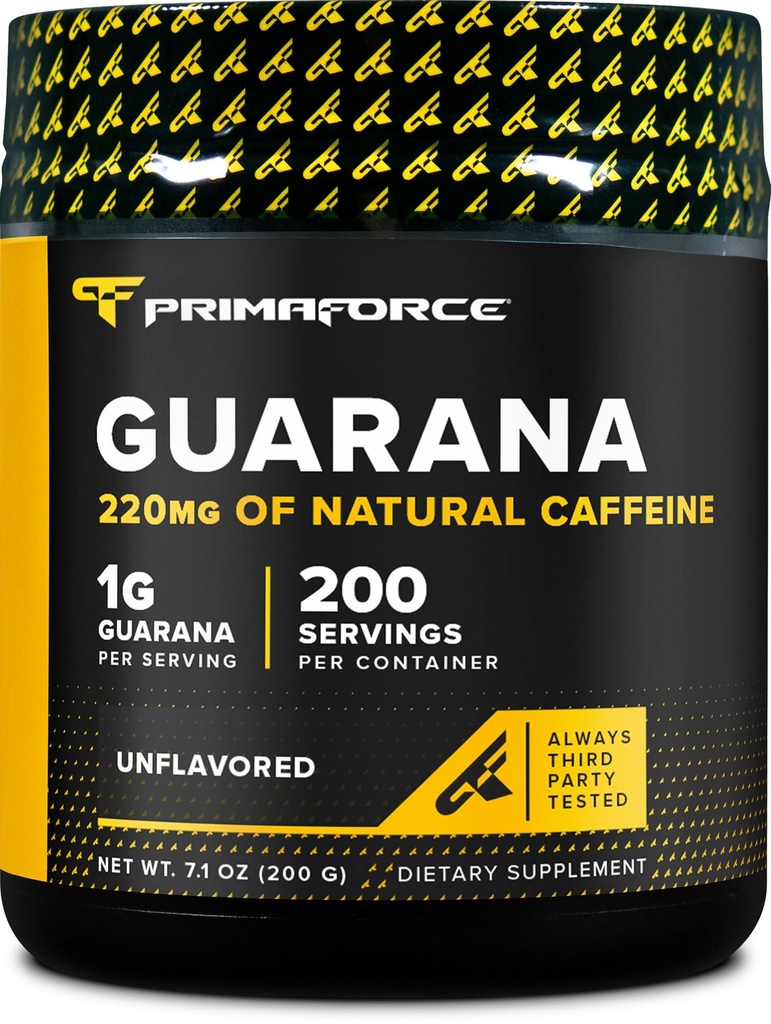 Primaforce Guarana Powder (200g) - Pur Guarana, 200 Servings