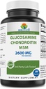 Brieofood Triple Putere Glucosamină Chondroitin MSM 2600 mg/Serving Capsule, Sprijină Joint sănătos, Cartilage și tesut Connectiv - Promovează comfort comun & flexibilitate 180 Conte
