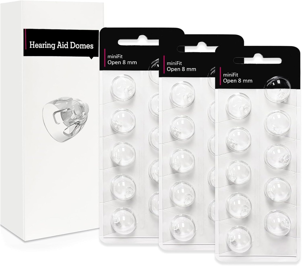 Deschideți Domes de ajutor de 8mm pentru Oticon Minifit, Provizii de ajutor auditiv Oticon, Piese accesorii Universal Oticon Domes pentru SIDA auditive Curățare Kituri (30 buc)