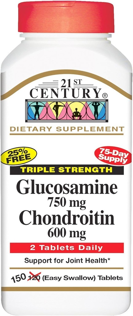 21St Century Triple Putere Glucosamină şi Chondroitin - 150 comprimate
