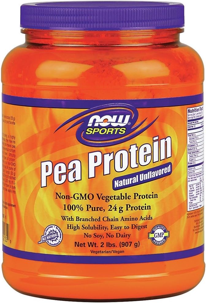 Acum alimente 100% Pudră de proteine de mazăre pură în 2 Container Lire (Pachet de 2)