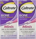 Caltrat Minis + Minerals Dimensiune 150ct Caltrat Minis + Minerale ,150 Count (Pachet de 2)