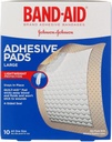 Band-Aid Brand Tru-Stai Pad-uri adezive, Bandaje sterile mari pentru îngrijirea și protecția rănilor, dimensiune mare, 10 ct (Pachet de 4)