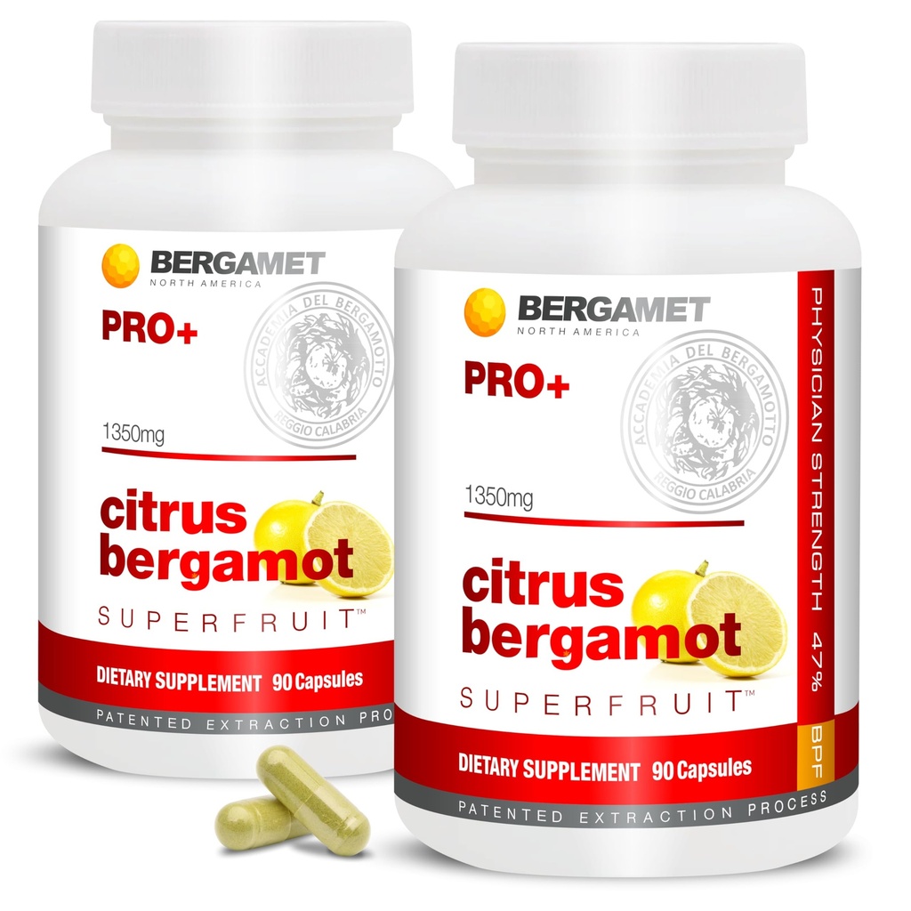 Citrus Bergamot SuperFrut PRO+ cu extract de frunze de măsline - 47% BPF - 80% Polifenoli - 675mg per Servire - Lumi mai puternice - Susţinute de studii clinice - Made in the USA - 180 Caps